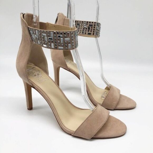 VINCE CAMUTO 'Kayolena' Leather Ankle Strap Heels - Picture 1 of 7